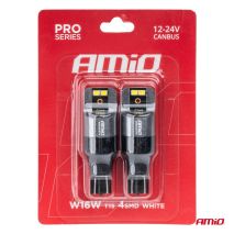 ΛΑΜΠΑΚΙΑ T15 W16W 12/24V 6.000K 4xSMD LED CAN-BUS ΛΕΥΚΟ 2016 PRO SERIES AMIO - 2 Τεμ. Auto Moto Tyres 