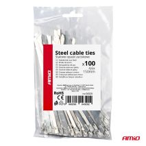 ΔΕΜΑΤΙΚΑ/ΔΕΤΙΚΑ ΚΑΛΩΔΙΩΝ TIE WRAP (ΤΑΙΡΑΠ) ΜΕΤΑΛΛΙΚΑ 4,6 x 150mm ΑΜΙΟ - 100 ΤΕΜ. Auto Moto Tyres 