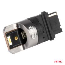 ΛΑΜΠΑΚΙΑ P27W 12/24V 6.000K 2SMD LED FULL CAN-BUS ΛΕΥΚΟ PRO SERIES AMIO - 2 Τεμ. Auto Moto Tyres 