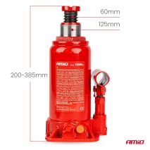 ΓΡΥΛΟΣ ΥΔΡΑΥΛΙΚΟΣ 10 ΤΟΝΩΝ (10.000kg) ΑΝΥΨΩΣΗ: 200-385mm ΜΕ ΒΑΛΙΤΣΑΚΙ AMIO - 1 τεμ. Auto Moto Tyres 