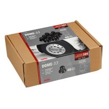 ΚΑΠΑΚΙΑ ΠΑΞΙΜΑΔΙΩΝ/ΜΠΟΥΛΟΝΙΩΝ ΦΟΡΤΗΓΟΥ DOME ΣΤΡΟΓΓΥΛΑ STAINLESS STEEL Φ33mm ΜΑΥΡΟ LAMPA - 40 ΤΕΜ. Auto Moto Tyres 