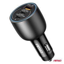 ΦΟΡΤΙΣΤΗΣ ΑΝΑΠΤΗΡΑ 12/24V ΜΕ 3 ΘΥΡΕΣ 2xUSB-C/1xUSB-A 95W 5V/3A ΤΑΧΕΙΑΣ ΦΟΡΤΙΣΗΣ ΑΛΟΥΜΙΝΙΟ/ΜΑΥΡΟΣ ΑΜΙΟ - 1 Τεμ. Auto Moto Tyres 