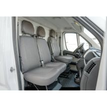 ΚΑΛΥΜΜΑΤΑ ΚΑΘΙΣΜΑΤΩΝ ΚΑΙ ΠΡΟΣΚΕΦΑΛΑ ΓΙΑ 3 ΣΕΙΡΕΣ ΘΕΣΕΩΝ ΣΕ ΓΚΡΙ ΣΚΟΥΡΟ ΧΡΩΜΑ SEDILI SET MEDIUM / LARGE LAMPA - 1 ΤΕΜ. Auto Moto Tyres 