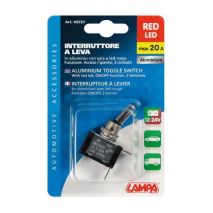 ΔΙΑΚΟΠΤΗΣ ΑΕΡΟΠΟΡΙΚΟΥ ΤΥΠΟΥ 2 ΘΕΣΕΩΝ 12,2mm 12V 20A ΜΕ LED ΚΟΚΚΙΝΟ Auto Moto Tyres 