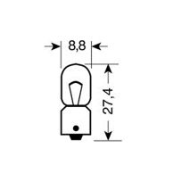 ΛΑΜΠΑΚΙΑ ΜΙΝΙΟΝ 12V T4W BA9s ΜΩΒ Auto Moto Tyres 