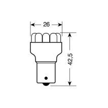 ΛΑΜΠΑ ΜΟΝΟΠΟΛΙΚΗ 11LED ΠΟΡΤΟΚΑΛΙ 12V Auto Moto Tyres 