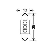 ΛΑΜΠΑΚΙ ΠΛΑΦΟΝΙΕΡΑΣ 13x35mm HYPER-LED 9 Auto Moto Tyres 