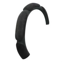 ΚΑΛΥΜΜΑ ΤΙΜΟΝΙΟΥ ULTRA-COMFORT ΜΑΥΡΟ ΧΡΩΜΑ ME ΣΟΥΕΝΤ (SUEDE) ΜΑΞΙΛΑΡΑΚΙΑ ΑΟΣΜΟ ΟΙΚΟΛΟΓΙΚΟ/ ΜΗ ΤΟΞΙΚΟ/ ΑΝΑΚΥΚΛΩΣΙΜΟ ΥΛΙΚΟ Auto Moto Tyres 