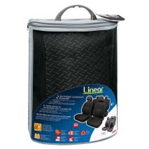 Καλύμματα Καθισμάτων Linear υψηλής ποιότητας ζακάρ Μαύρο set Auto Moto Tyres 