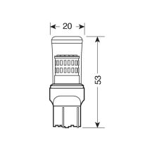 W21W (T20) 12V MEGA-LED48 6.500K 370lm W3x16d ΔΙΑΘΛΑΣΗΣ (ΚΑΡΦΩΤΟ-ΔΙΠΛΗΣ ΠΟΛΙΚΟΤΗΤΑΣ) BLISTER 1ΤΕΜ. Auto Moto Tyres 