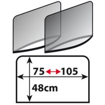 Ηλιοπροστασίες φορετές στη πόρτα από πολυεστέρα για πλαϊνά πίσω τζάμια Medium Auto Moto Tyres 