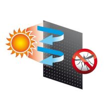 Ηλιοπροστασίες φορετές στη πόρτα από πολυεστέρα για πλαϊνά πίσω τζάμια Medium Auto Moto Tyres 