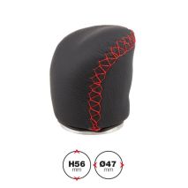 ΠΟΜΟΛΟ ΤΑΧΥΤΗΤΩΝ SPECIAL PELLE RED SEAM 34mm - ΔΕΡΜΑΤΙΝΗ ΜΑΥΡΟ/ΚΟΚΚΙΝΟ (ΣΥΜΒΑΤΟ ΚΑΙ ΜΕ ALFA ROMEO MITO/FIAT 500/STILO) Auto Moto Tyres 