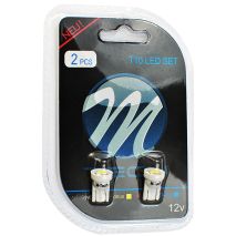 T10 W5W 12V W2,1x9,5d LED 1xSMD5050 ΛΕΥΚΟ (ΚΑΡΦΩΤΟ ΑΚΑΛΥΚΟ) BLISTER 2ΤΕΜ. M-TECH Auto Moto Tyres 