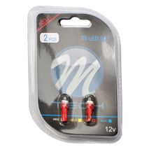 T5 12V W2x4,6d LED 1xSMD5050 ΚΟΚΚΙΝΟ (ΚΑΡΦΩΤΟ ΑΚΑΛΥΚΟ) BLISTER 2ΤΕΜ. Auto Moto Tyres 