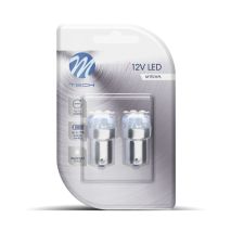 R5W/R10W 12V BA15s LED 9xSMD3014 ΚΙΤΡΙΝΟ (ΜΟΝΟΠΟΛΙΚΟ) BLISTER 2ΤΕΜ. M-TECH Auto Moto Tyres 