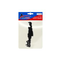 ΚΡΗΤΗ ΑΥΤΟΚΟΛΛΗΤΟ 12 cm ΜΑΥΡΟ/ΧΡΩΜΙΟ ΜΕ ΕΠΙΚΑΛΥΨΗ ΕΠΟΞΕΙΔΙΚΗΣ ΡΥΤΙΝΗΣ (ΥΓΡΟ ΓΥΑΛΙ) - 1 ΤΕΜ. Auto Moto Tyres 