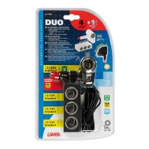 ΑΝΤΑΠΤΟΡΑΣ ΑΝΑΠΤΗΡΑ 4 ΘΕΣΕΩΝ+USB 10A ΜΕ ΚΑΛΩΔΙΟ 200cm 12/24V DUO 4in1 Auto Moto Tyres 