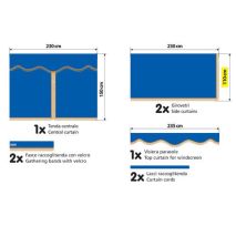 ΣΕΤ ΚΟΥΡΤΙΝΕΣ ΝΤΑΛΙΚΑΣ PRIVILEGE HIGH SIDE ΜΠΛΕ 8ΤΕΜ. Auto Moto Tyres 