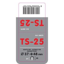 ΑΚΡΟ ΕΞΑΤΜΙΣΗΣ TS-25 Φ 37-58 mm - ΣΤΡΟΓΓΥΛΟ ΜΑΥΡΟ/ΙΝΟΧ Auto Moto Tyres 