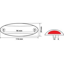 ΦΩΤΑ ΟΓΚΟΥ ΦΟΡΤΗΓΟΥ 12/24V 4SMD LED 1ΤΕΜ. ΛΕΥΚΟ-ΚΟΚΚΙΝΟ ΣΕ ΛΕΥΚΟ ΠΛΑΙΣΙΟ Auto Moto Tyres 