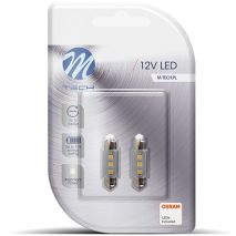 ΛΑΜΠΑΚΙΑ ΠΛΑΦΟΝΙΕΡΑΣ C5W/C10W 12V SV8.5 36mm 0,38W 3xSMD2835 LED OSRAM ΛΕΥΚΟ  BLISTER 2ΤΕΜ. M-TECH Auto Moto Tyres 