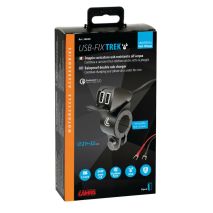 ΦΟΡΤΙΣΤΗΣ USB ΔΙΠΛΟΣ TREK 12/24V 5400mA ΜΕ ΒΑΣΗ ΣΤΗΡΙΞΗΣ ΤΙΜΟΝΙΟΥ 21-32mm ΚΑΙ ΚΑΛΩΔΙΟ 150cm ΑΔΙΑΒΡΟΧΟΣ Auto Moto Tyres 