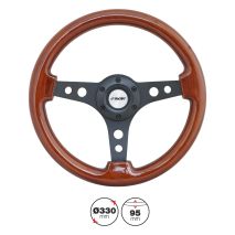 ΤΙΜΟΝΙ ΤΑΜΒΑΥ ΤΡΙΛΑΜΟ ΞΥΛΙΝΟ/ΜΑΥΡΟ ΔΙΑΜΕΤΡΟΥ 330mm ΚΑΙ ΠΑΧΟΥΣ 95mm Auto Moto Tyres 