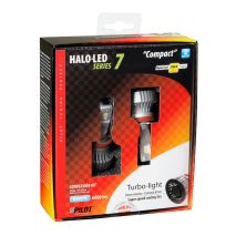 H8/H9/H11/H16 9-32V 6.500K 6.000lm 72W PGJ19-X HALO LED SERIE 7 COMPACT 8LED CREE 2ΤΕΜ. LED KIT Auto Moto Tyres 