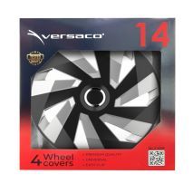 ΤΑΣΙΑ 14" HUBCAP VECTOR RC SILVER BLACK AMIO ΣΕΤ 4 ΤΕΜ ΣΕ ΚΟΥΤΙ Auto Moto Tyres 