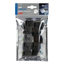 ΒΑΣΗ ΣΤΗΡΙΞΗΣ ΓΙΑ ΣΥΣΚΕΥΕΣ E-PASS SLIM ΔΙΟΔΙΩΝ ΜΕ ΚΛΙΠ ΑΥΤΟΚΟΛΛΗΤΗ ΠΑΡΜΠΡΙΖ  LAMPA - 10 ΤΕΜ. Auto Moto Tyres 