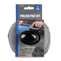 ΛΑΒΗ ΧΕΙΡΟΣ ΓΥΑΛΙΣΜΑΤΟΣ ΜΕ 3 ΣΦΟΥΓΓΑΡΙΑ ΜΙΚΡΟΙΝΩΝ (MICROFIBRE) ΣΤΡΟΓΓΥΛΑ Φ 100mm LAMPA - 3 ΤΕΜ Auto Moto Tyres 