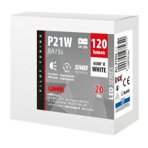 P21W BA15s 24/28V 8SMDx1CHIP LED 120lm ΛΕΥΚΟ ΚΟΥΤΙ LAMPA - 20 ΤΕΜ. Auto Moto Tyres 