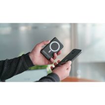 Μαγνητικός, Φορητός Φορτιστής - Power bank Mag Power 5000 της σειράς Optiline για Ασύρματη και Ενσύρματη  φόρτιση συσκευών με θύρα USB Type C 15W και MagSafe τεχνολογία Auto Moto Tyres 