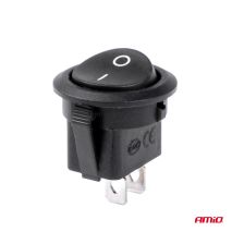 ΔΙΑΚΟΠΤΗΣ ON/OFF 2 ΕΠΑΦΩΝ 12V 20A  ΣΤΡΟΓΓΥΛΟΣ Φ20mm ΜΑΥΡΟΣ AMIO - 1 τεμ. Auto Moto Tyres 