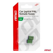 ΑΣΦΑΛΕΙΕΣ JapVal PAL ΜICRO 11mm ΘΗΛΥΚΕΣ 40A ΣΕ ΠΡΑΣΙΝΟ ΧΡΩΜΑ AMIO - 2 Τεμ. Auto Moto Tyres 