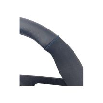 ΚΑΛΥΜΜΑ ΤΙΜΟΝΙΟΥ SPORTY CARBON LOOK ΜΑΥΡΟ/ΜΠΛΕ ΟΙΚΟΛΟΓΙΚΟ ΔΕΡΜΑ 37-39cm SIMONI RACING  - 1 τεμ. Auto Moto Tyres 