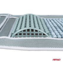 ΠΛΑΤΟΚΑΘΙΣΜΑ ΜΕ ΧΑΝΤΡΕΣ ΚΑΙ ΜΑΞΙΛΑΡΑΚΙ ΜΕΣΗΣ ΠΟΛΥΕΣΤΕΡΙΚΟ ΥΦΑΣΜΑ 97x44cm ΓΚΡΙ  AMIO - 1 Τεμ. Auto Moto Tyres 