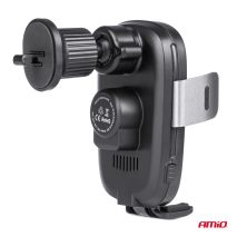 ΒΑΣΗ ΣΤΗΡΙΞΗΣ ΚΙΝΗΤΟΥ ΓΙΑ ΑΕΡΑΓΩΓΟ ΜΕ ΑΣΥΡΜΑΤΗ ΦΟΡΤΙΣΗ QUICK CHARGE DC5V/2A MAX15W  AMIO - 1 Τεμ. Auto Moto Tyres 