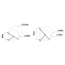 ΒΑΣΗ ΤΟΙΧΟΥ/ΣΤΗΡΙΓΜΑΤΑ ΕΛΑΣΤΙΚΩΝ/ΖΑΝΤΩΝ XL ΠΤΥΣΣΟΜΕΝΟ 150kg MAX 147,5cm Φ3,2cm LAMPA - 1 ΤΕΜ. Auto Moto Tyres 