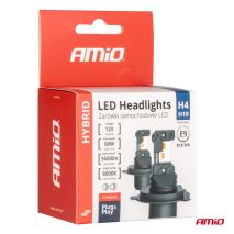 ΛΑΜΠΕΣ LED H4 12V 60W 6.000K 5.600lm +400% LED CAN-BUS HYBRID SERIES AMIO - 2 ΤΕΜ. Auto Moto Tyres 