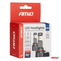 ΛΑΜΠΕΣ LED HΒ4 9006 12V 60W 6.000K 5.600lm +400% LED CAN-BUS HYBRID SERIES AMIO - 2 ΤΕΜ. Auto Moto Tyres 