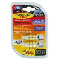 T10 W5W 12V W2,1x9,5d 80lm HYPER-LED27 ΛΕΥΚΟ ΔΙΑΘΛΑΣΗΣ 9SMDx3chips (ΔΙΠΛΗΣ ΠΟΛΙΚΟΤΗΤΑΣ)BLISTER 2ΤΕΜ. Auto Moto Tyres 