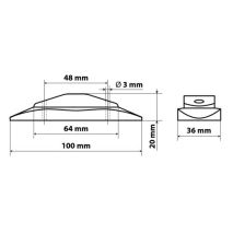 ΦΩΣ ΦΟΡΤΗΓΟΥ 2LED ΠΟΡΤΟΚΑΛΙ 24V 100mm Auto Moto Tyres 
