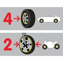 Διακοσμητικά Αυτοκόλλητα Ζάντας Πλαστικά - Πορτοκαλί  14-15-16 INCH Auto Moto Tyres 