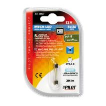 ΛΑΜΠΑΚΙ ΠΛΑΦΟΝΙΕΡΑΣ 12V 8x36mm 20lm ΛΕΥΚΟ MEGA-LED9 COB (ΔΙΠΛΗΣ ΠΟΛΙΚΟΤΗΤΑΣ- CAN-BUS) BLISTER 1ΤΕΜ. Auto Moto Tyres 