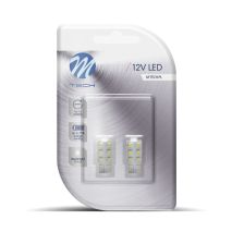T10 W5W 12V W2,1x9,5d LED 6xSMD3528 ΛΕΥΚΟ (ΚΑΡΦΩΤΟ ΑΚΑΛΥΚΟ) BLISTER 2ΤΕΜ. M-TECH Auto Moto Tyres 