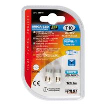 T10 W5W 10/32V W2,1x9,5d 120lm MEGA-LED1 ΔΙΑΘΛΑΣΗΣ ΛΕΥΚΟ (ΚΑΡΦΩΤΟ ΑΚΑΛΥΚΟ) 2ΤΕΜ. Auto Moto Tyres 