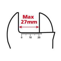 ΓΑΛΛΙΚΟ ΚΛΕΙΔΙ ΧΡΩΜΙΟ-ΒΑΝΑΔΙΟ (CRV) ΜΑΥΡΟ 8'' 200mm (max 27mm) 1ΤΕΜ. Auto Moto Tyres 