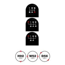 ΠΟΜΟΛΟ ΤΑΧΥΤΗΤΩΝ ΜΑΥΡΟ SKIN ΜΕ 3 ΑΥΤΟΚΟΛΛΗΤΑ ΕΝΔΕΙΞΗΣ ΤΑΧΥΤΗΤΩΝ ΚΑΙ 3 ΑΝΤΑΠΤΟΡΕΣ 8/10/12mm ECO-LEATHER Auto Moto Tyres 